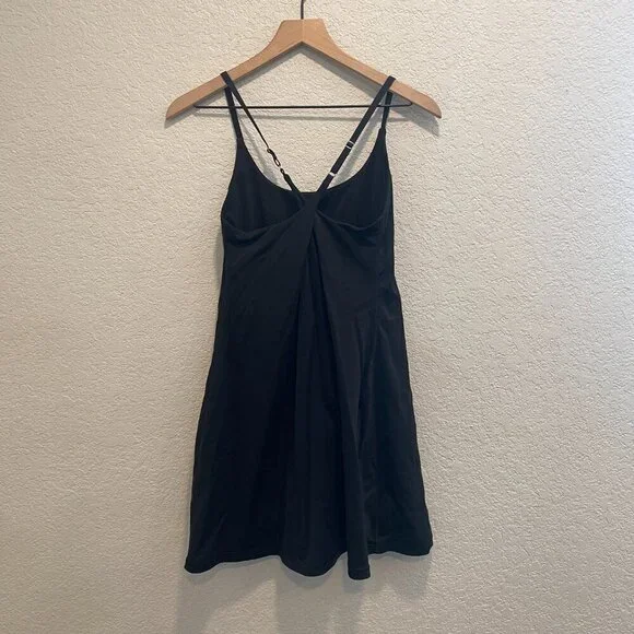 Black Athletic Tennis Dress Built In Shorts Pockets Athleisure Size Small - Picture 4 of 6